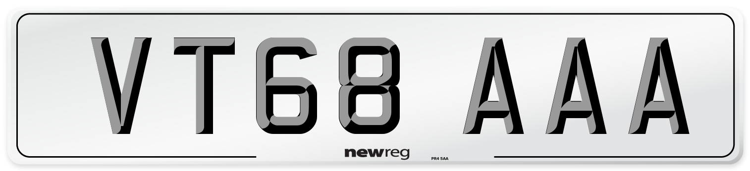 VT68 AAA Number Plate from New Reg
